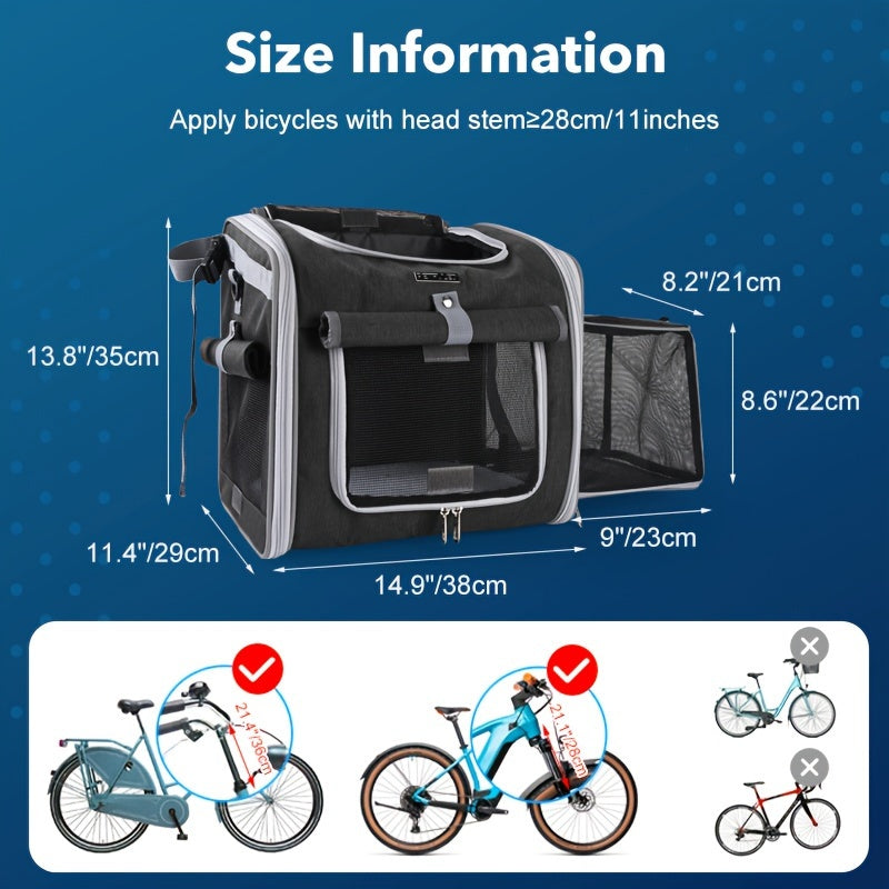 Expandable Pet Carrier Bike Basket