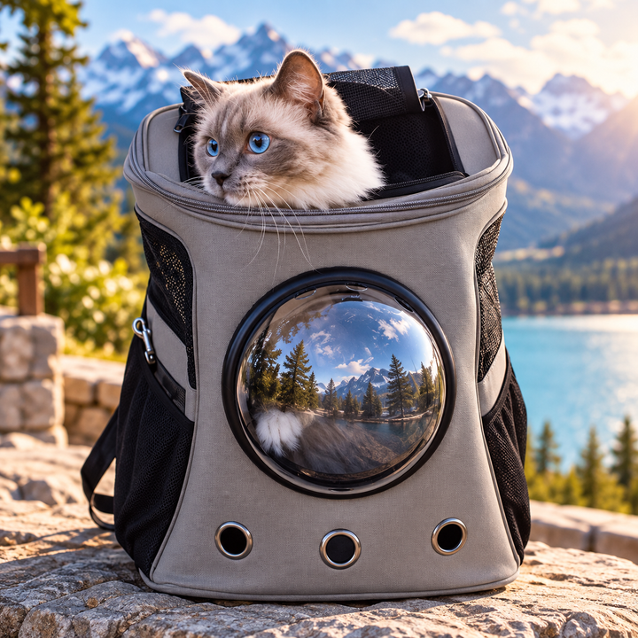 Travel Cat Backpack Breathable Bubble Carrier for Pets