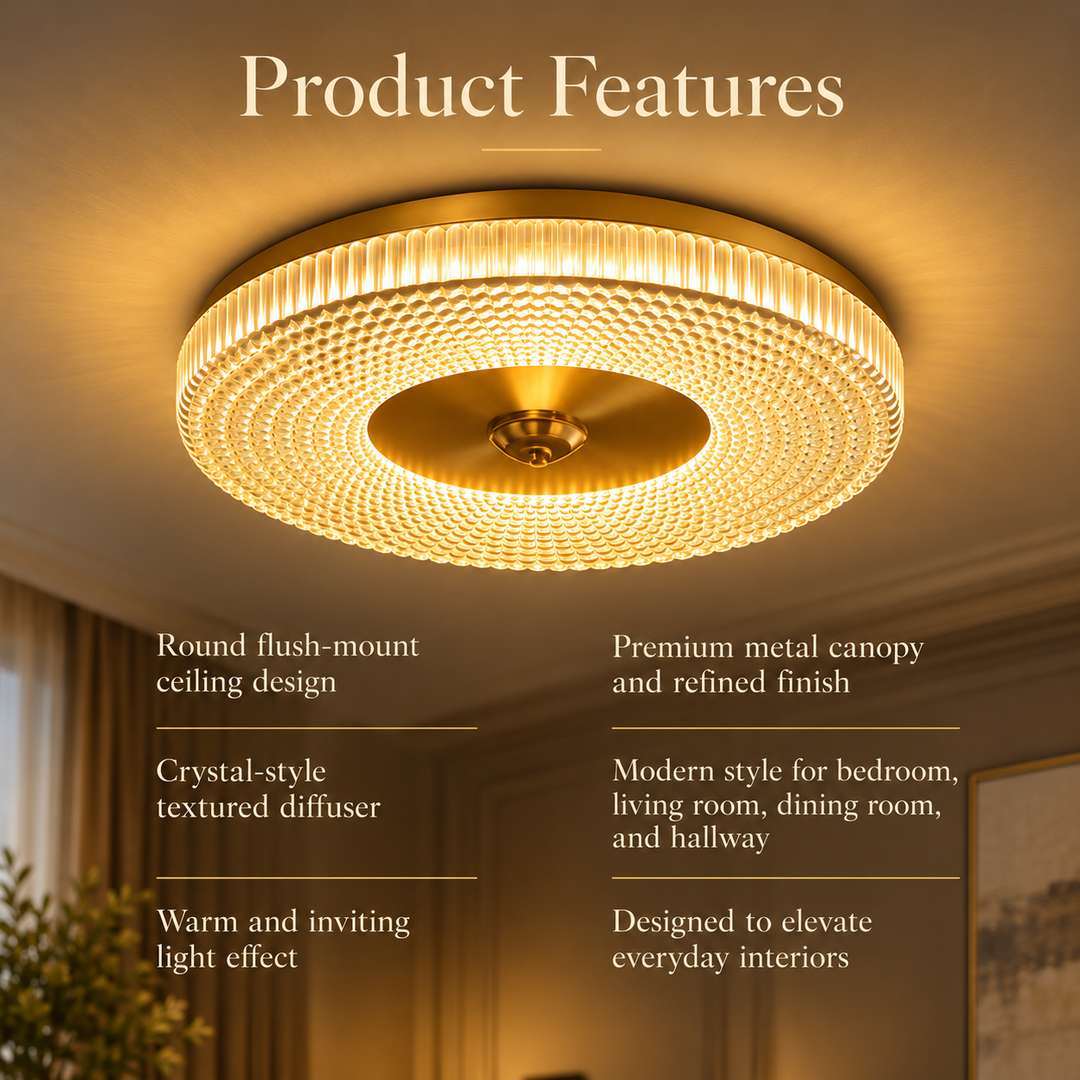 Ultra Slim LED Ceiling Light Modern Dimmable Fixture for Home