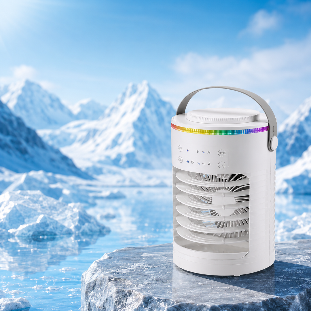 Portable Mini Desktop Air Conditioner Cooling Fan USB Timer RGB