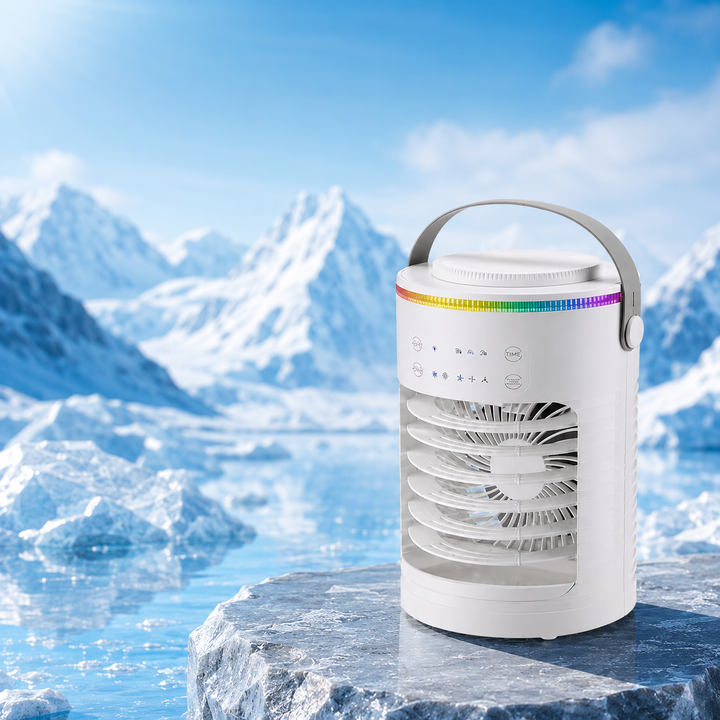 Portable Mini Desktop Air Conditioner Cooling Fan USB Timer RGB