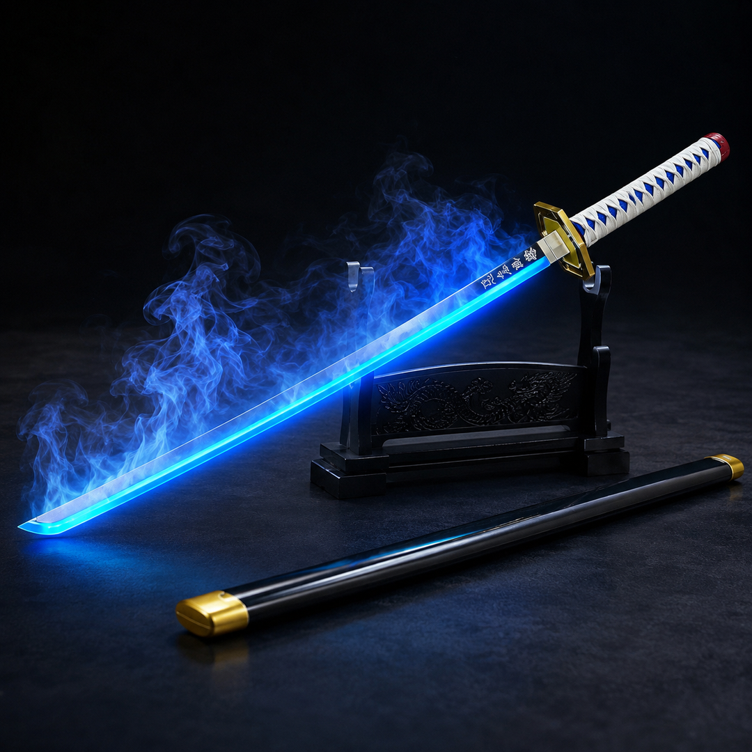 Demon Slayer Nichirin Light-Up Sword Cosplay Prop with Sheath
