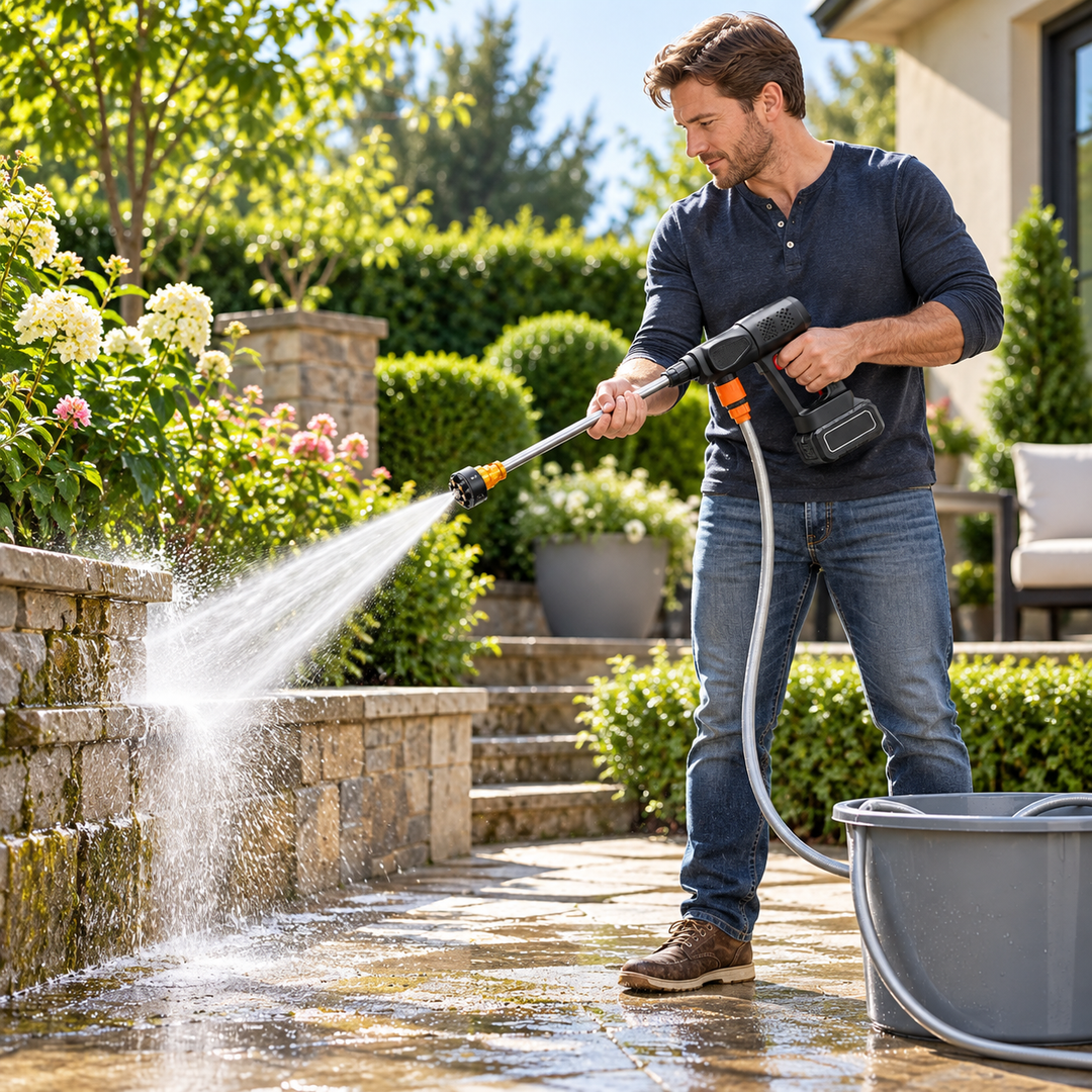 Cordless Pressure Washer Portable Power Cleaner 6 Spray Modes 300W