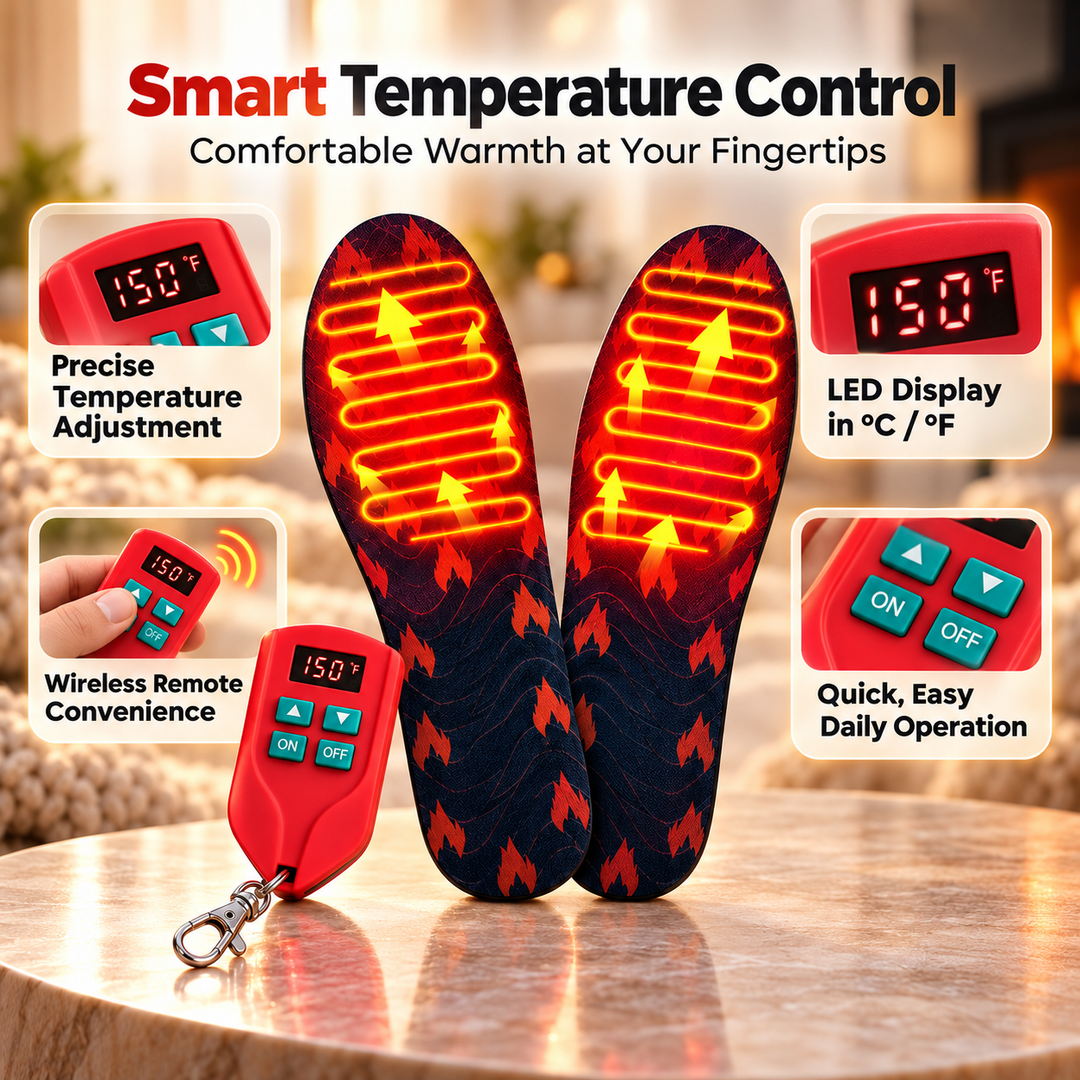 Rechargeable Heated Insoles for Arthritis and Poor Circulation