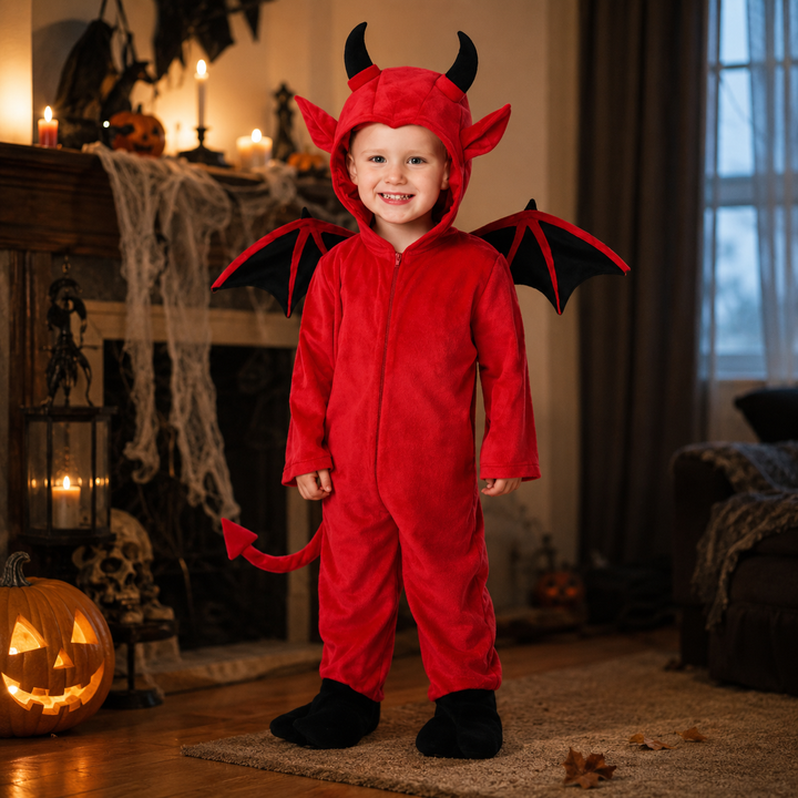 Kids Devil Bat Wings Halloween Costume Boys Girls