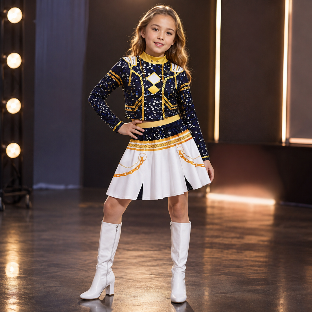 Girls Sequin Idol Costume Stage Performance Dance Outfit