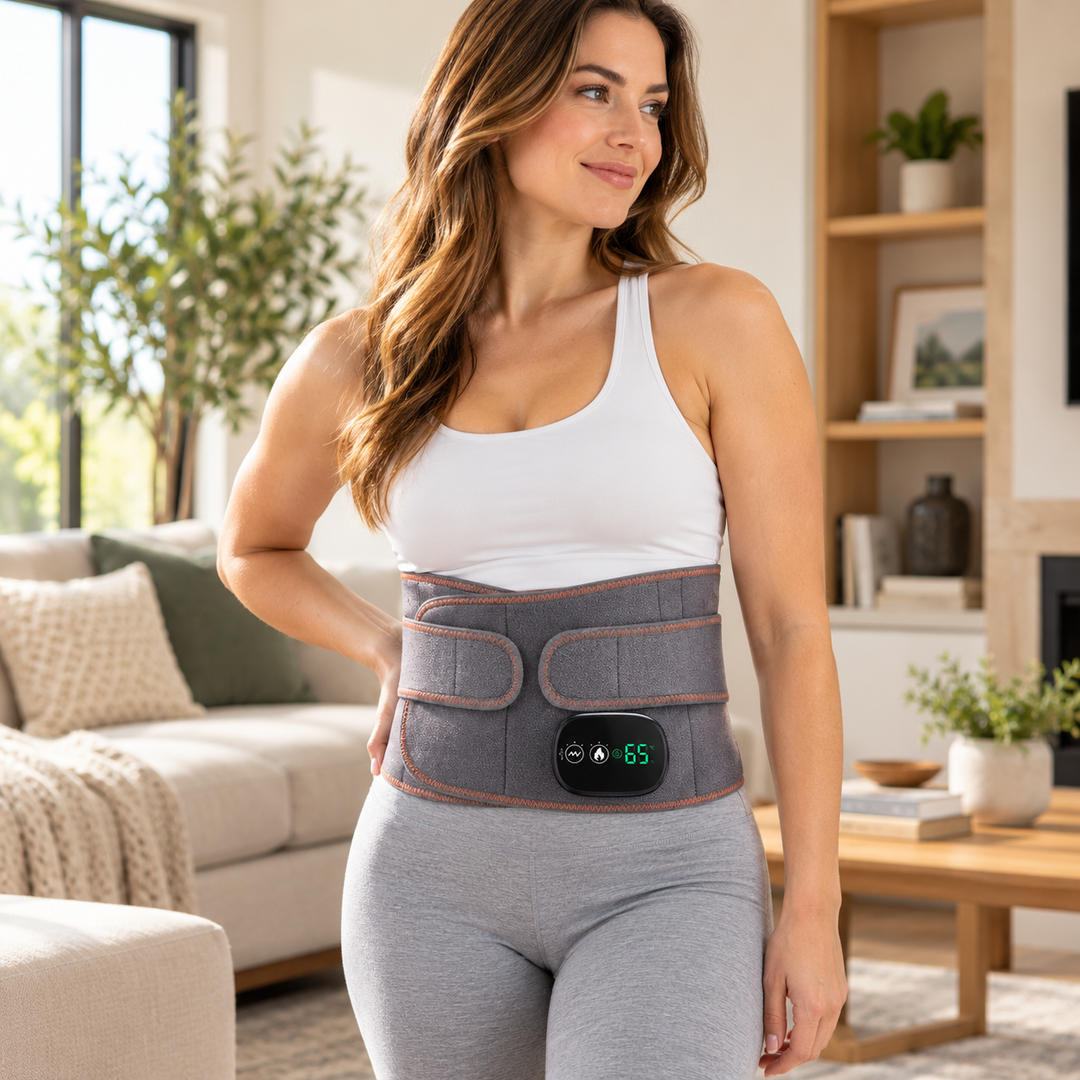 Heated Lower Back Support Belt Adjustable Heat Therapy Wrap