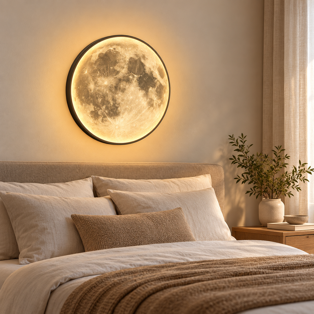 LED Moon Lamp 3D Printed Night Light Adjustable Brightness