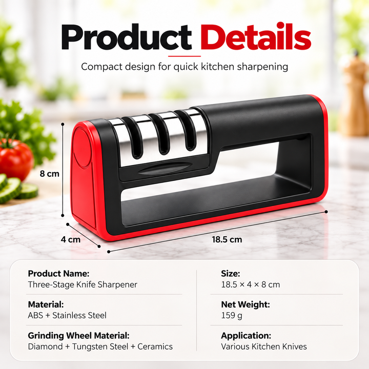 Electric Knife Sharpener 2 Stage Kitchen Blade Sharpening Tool