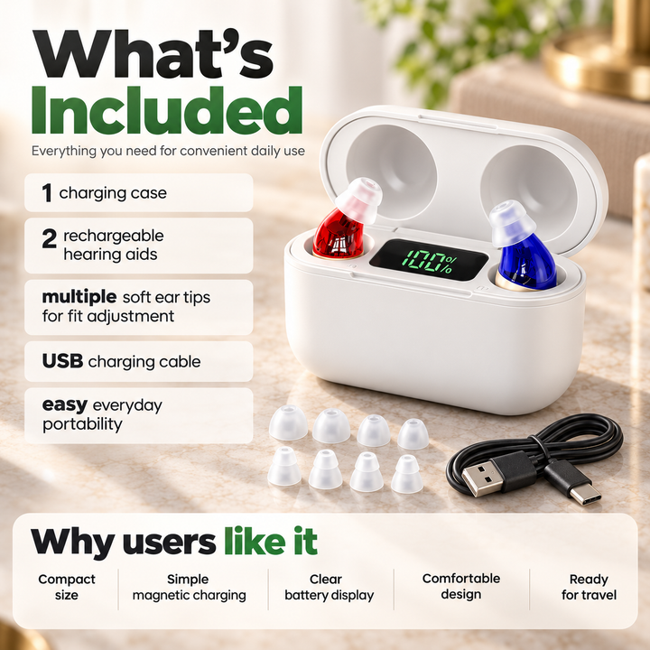 Rechargeable In Ear Sound Amplifier Digital Hearing Device