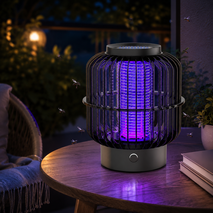 Solar Mosquito Killer Lamp Outdoor USB Rechargeable Insect Trap