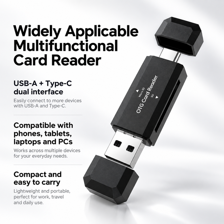USB Type C SD and TF Card Reader Adapter 2 in 1 for Phone PC