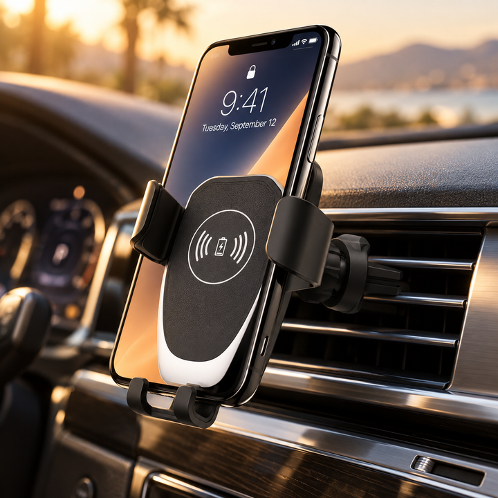 Wireless Phone Car Charger Fast Charging Auto Mount