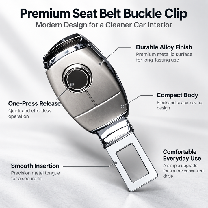 Metal Seat Belt Extender UK Legal Rigid for High End Cars