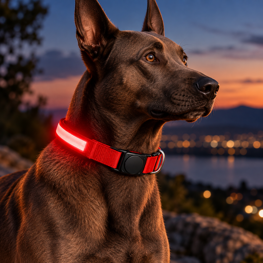 Flashing LED Dog Collar Waterproof USB Rechargeable Safety