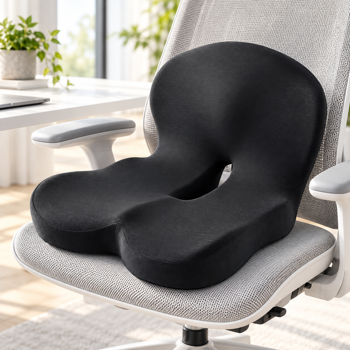 Memory Foam Seat Cushion and Back Support Orthopedic Chair Pillow
