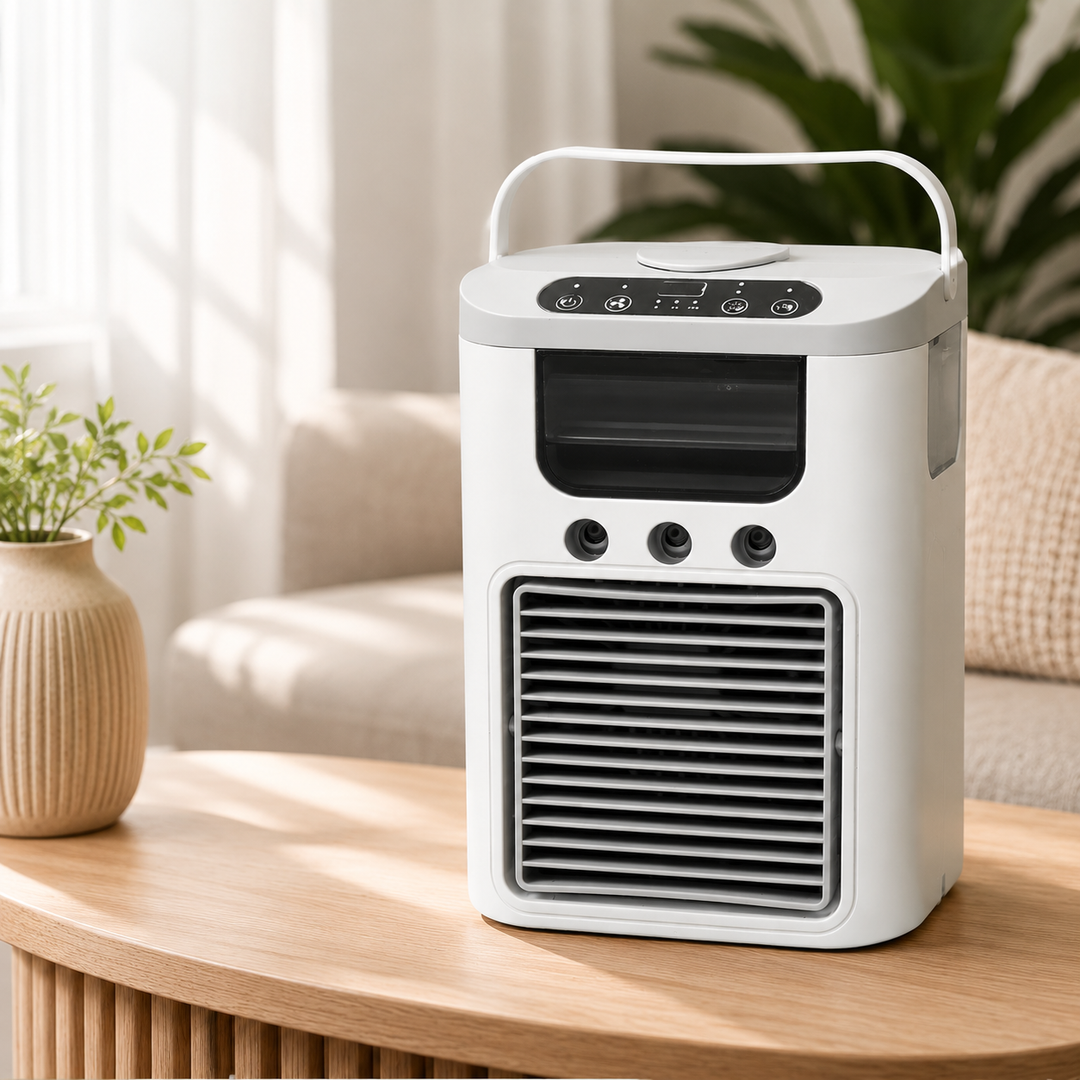 Portable Mini Evaporative Air Cooler Fan with LED Light