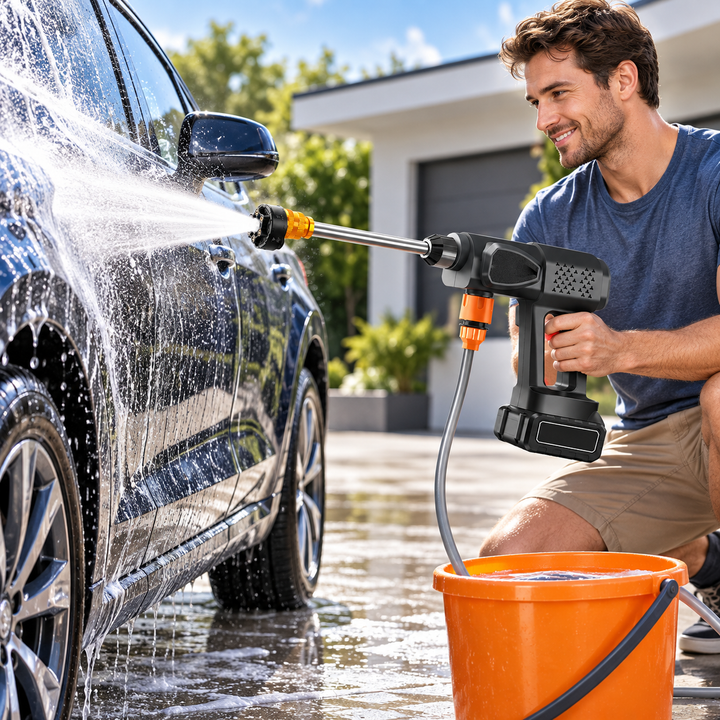 Cordless Pressure Washer Portable Power Cleaner 6 Spray Modes 300W