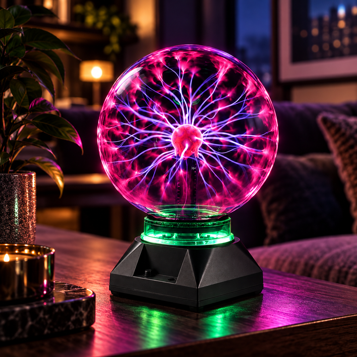 Plasma Globe Light Touch Activated LED Orb for Home Decor