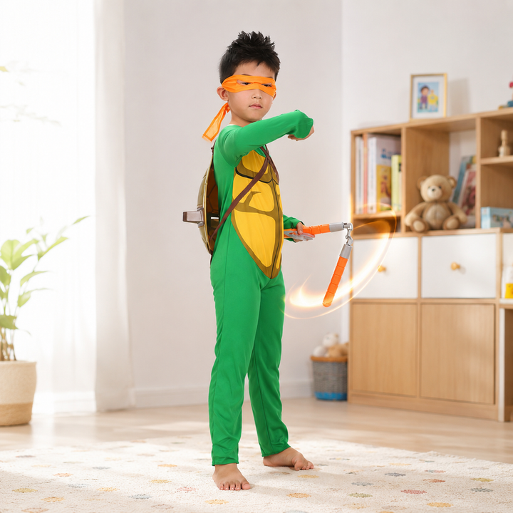 Kids Ninja Turtles Jumpsuit Costume Halloween Boys