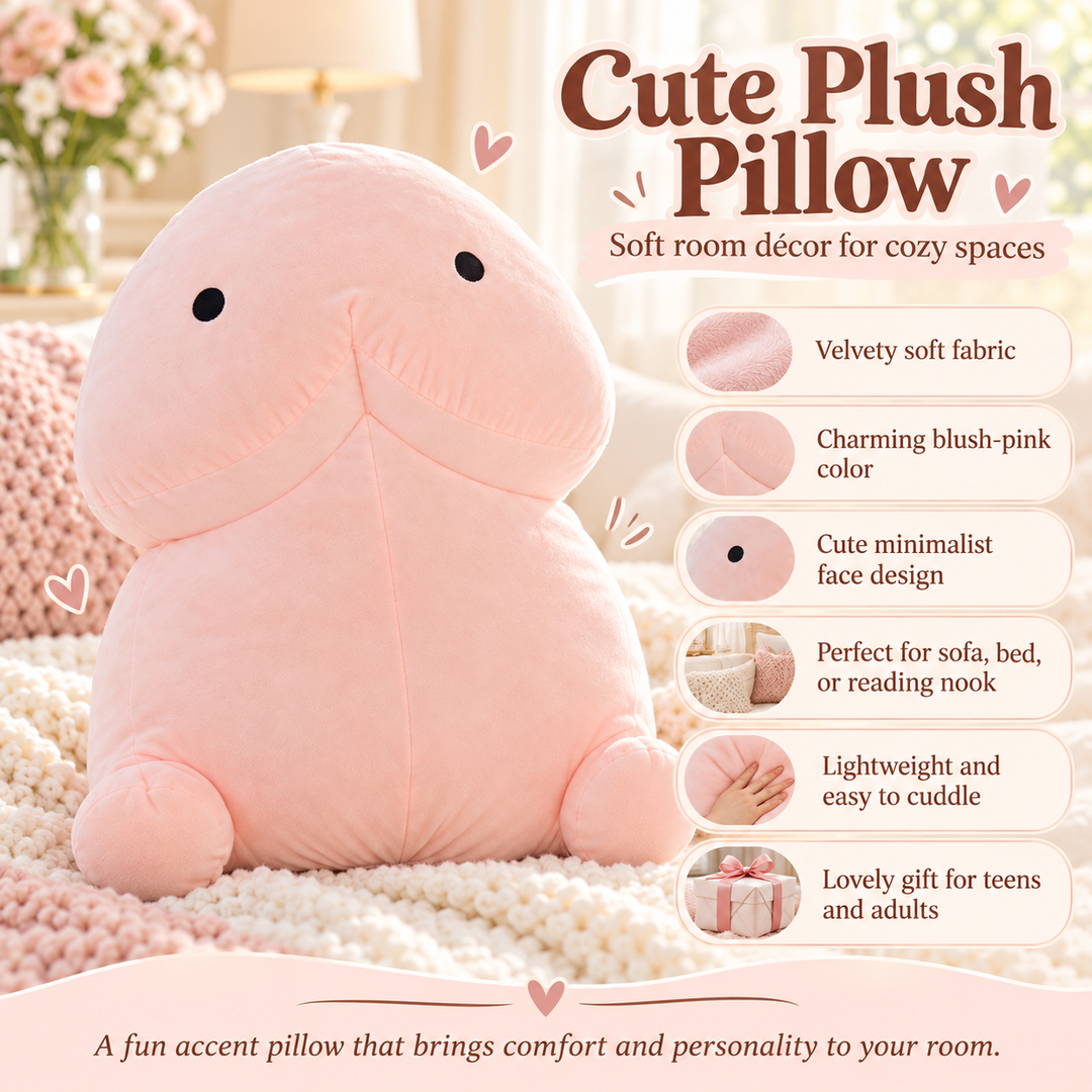 Large Plush Pillow Toy Soft Cuddly Stuffed Cushion for Kids and Decor