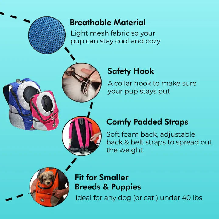 Adjustable Pet Carrier Backpack for Dogs and Cats