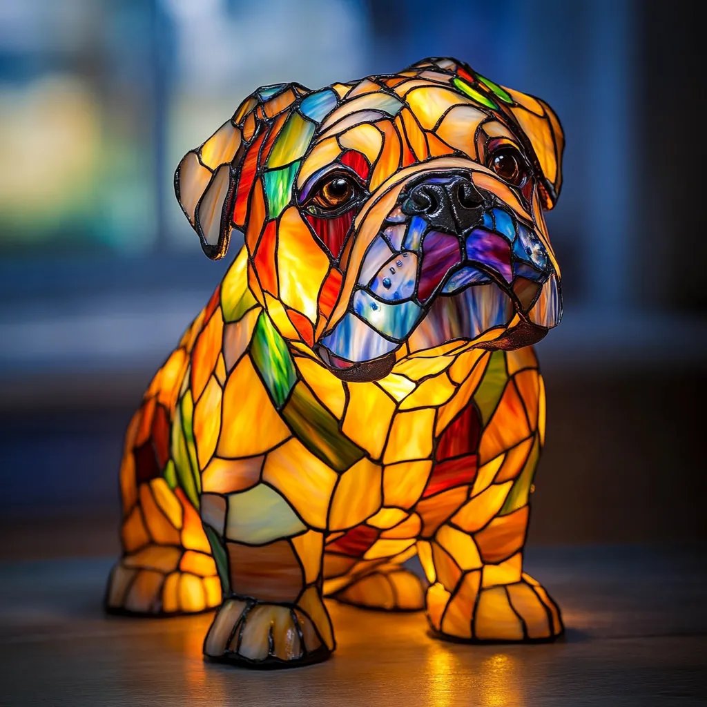 Bulldog Shaped Table Lamp Lighting Fixture