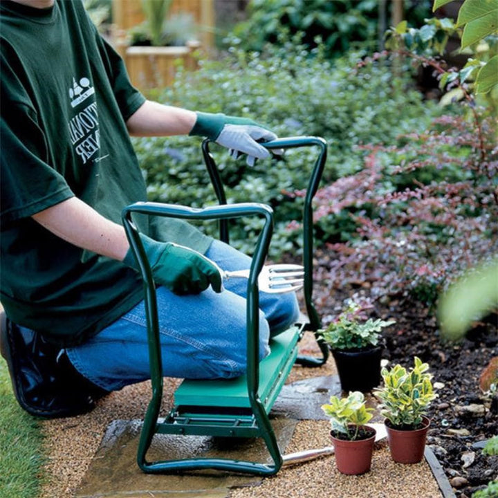 Foldable Garden Kneeler Seat and Tool Bench Gardening Stool