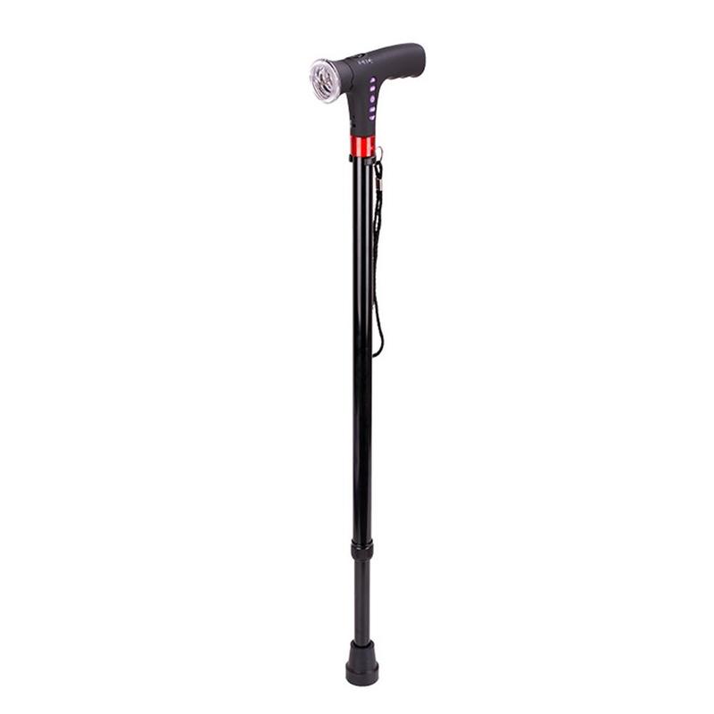 Foldable LED Walking Cane Adjustable Height Ergonomic Handle