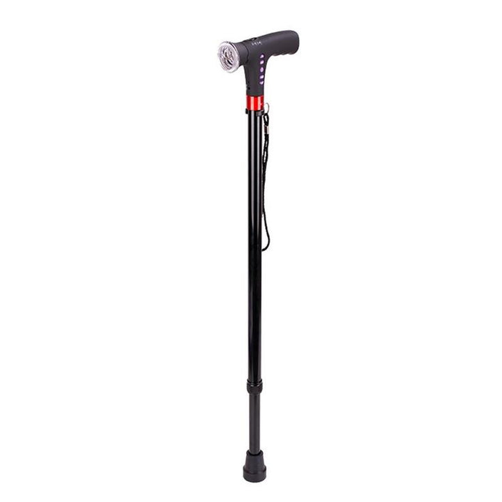 Foldable LED Walking Cane Adjustable Height Ergonomic Handle