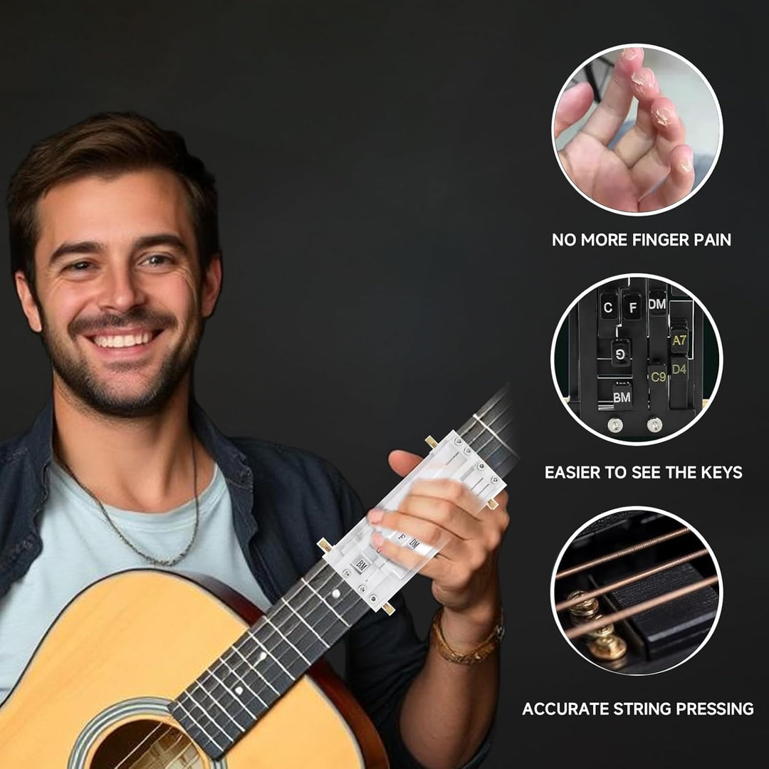 Acoustic Guitar Chord Trainer Learning Tool Device