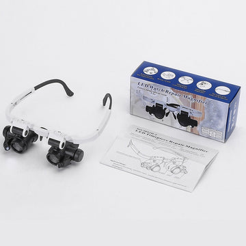 Headband Magnifying Glasses with LED Light Adjustable Lens