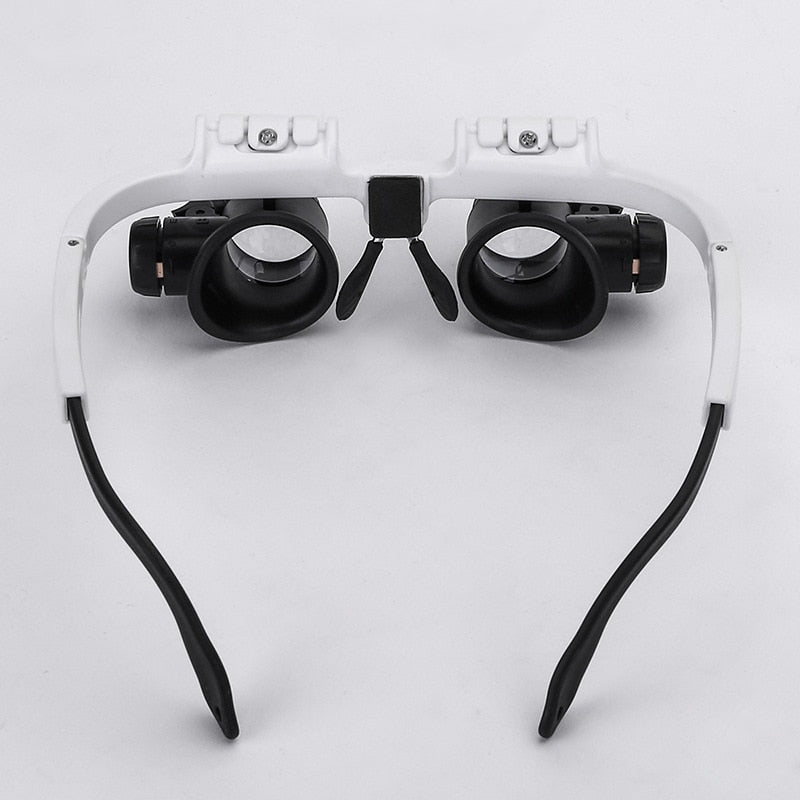 Headband Magnifying Glasses with LED Light Adjustable Lens