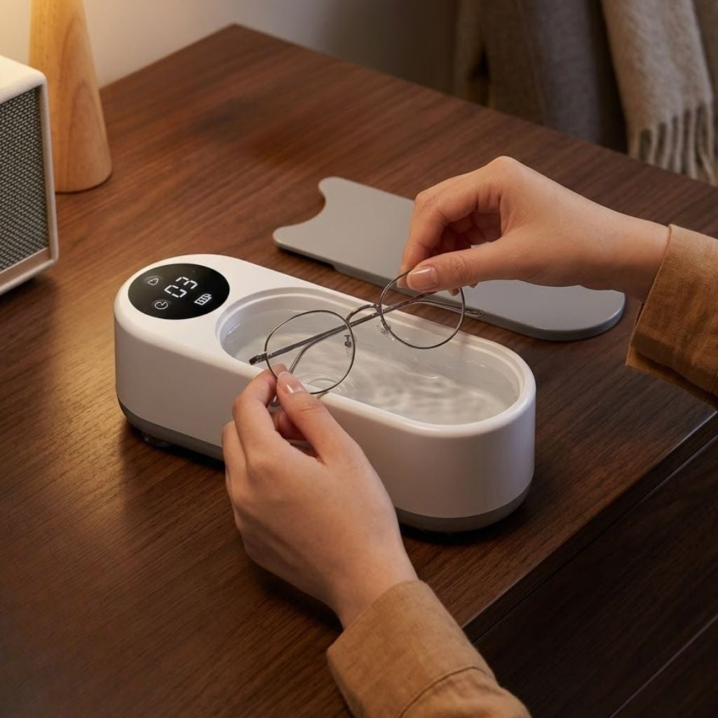 Ultrasonic Portable Cleaner for Glasses Jewelry Watches