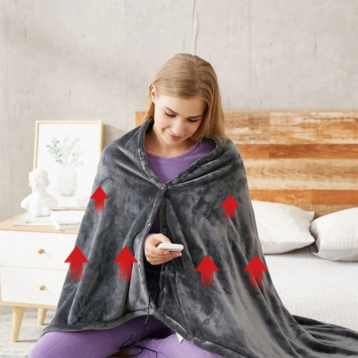 USB Powered Electric Heated Blanket Portable Heated Throw Blanket