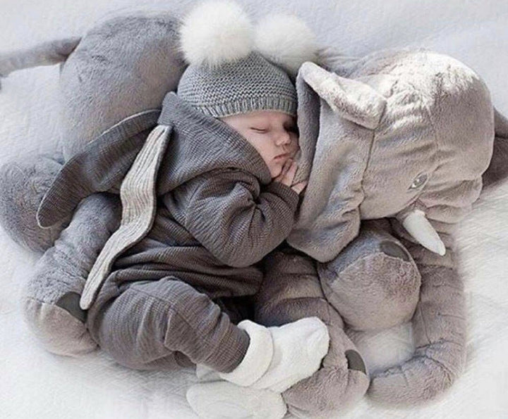 Elephant Shaped Plush Baby Pillow Cushion