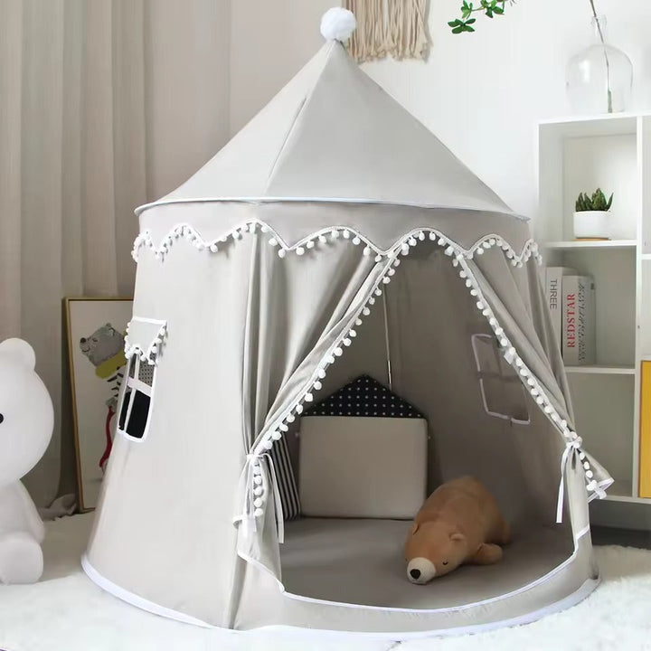 Circular Plush Play Tent for Kids Indoor Outdoor