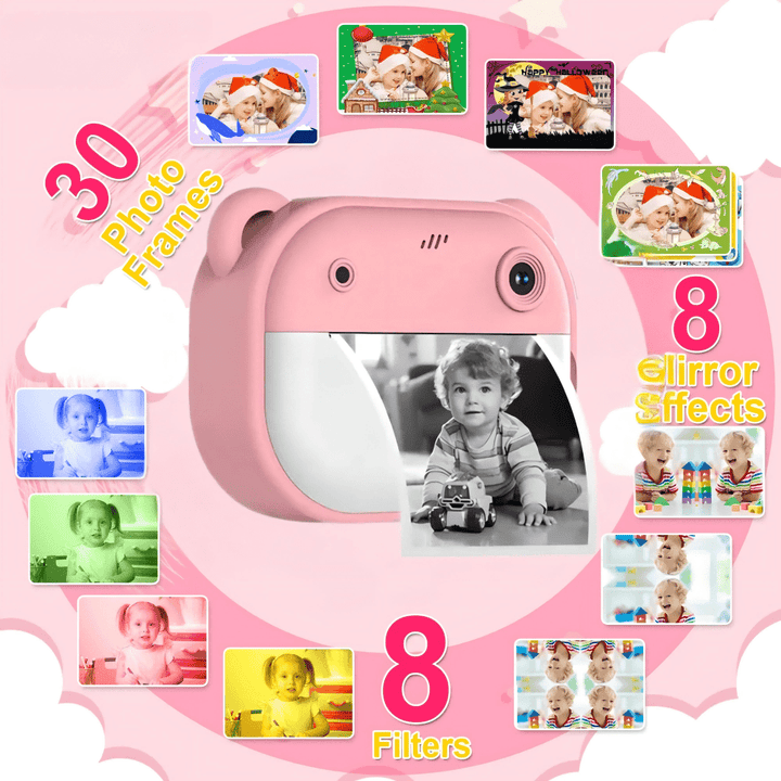 Portable Inkless Thermal Instant Photo Printer Camera