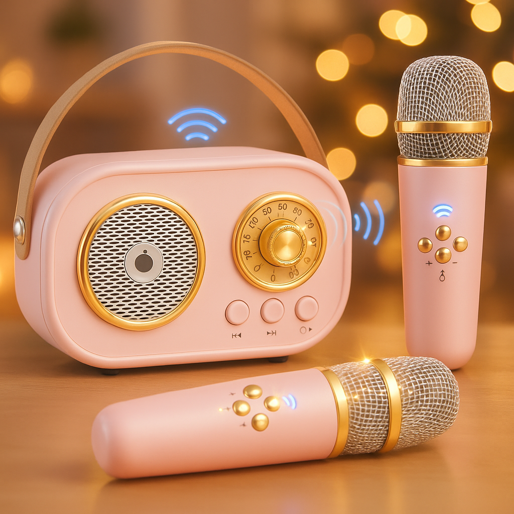 Portable Karaoke Machine Bluetooth Speaker Audio System Set