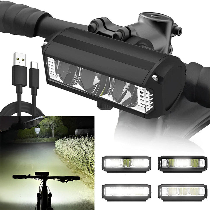 LED Bicycle Front Light Rechargeable Waterproof Bike Headlight