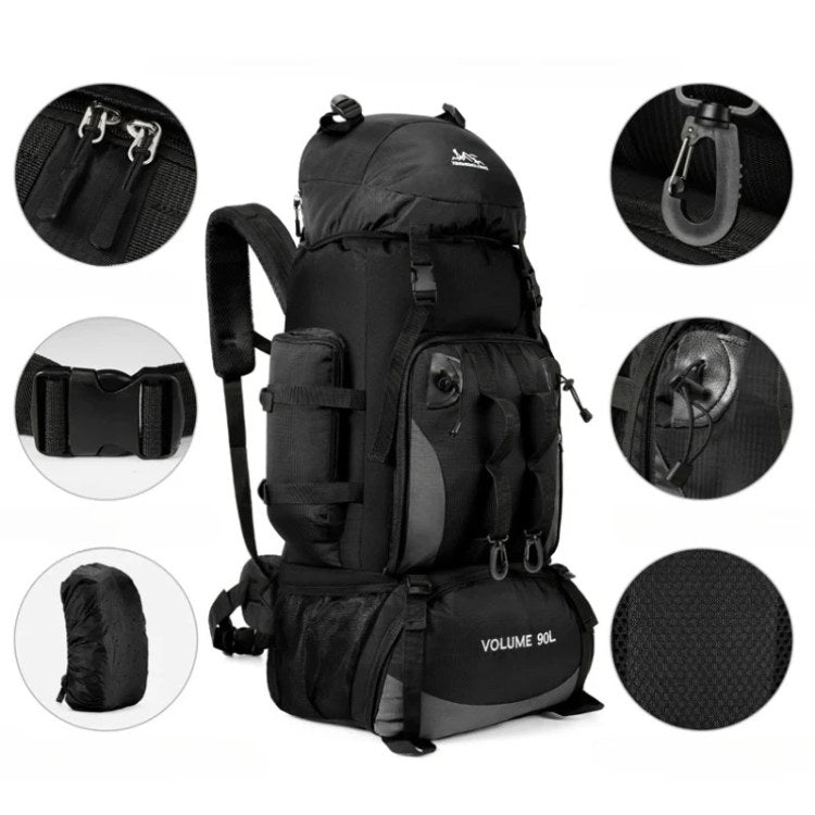90 Liter Waterproof Hiking Camping Backpack Gear Bag