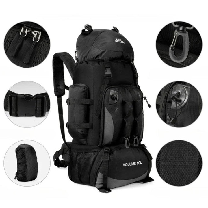 90 Liter Waterproof Hiking Camping Backpack Gear Bag