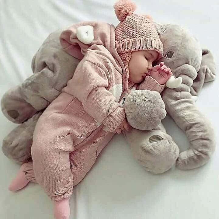 Elephant Shaped Plush Baby Pillow Cushion
