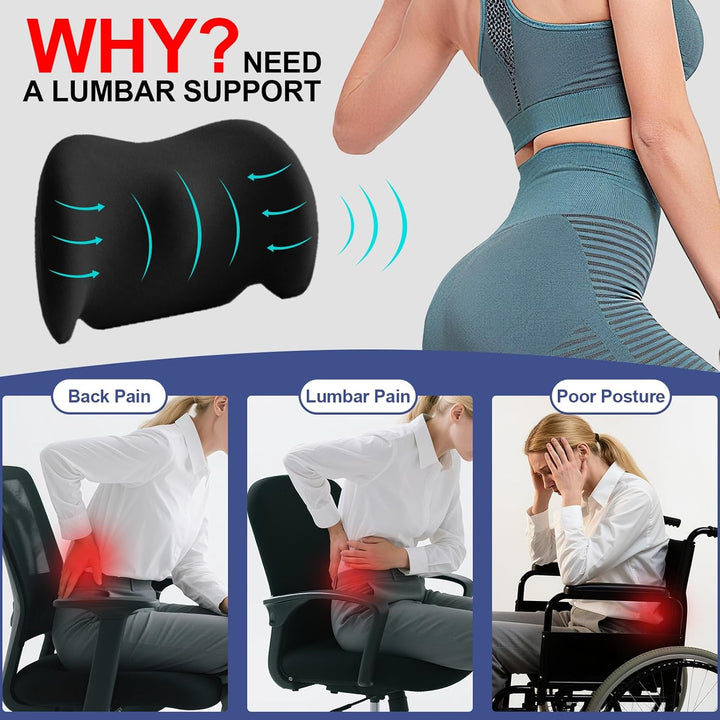 Memory Foam Lumbar Support Pillow Back Cushion Cushion