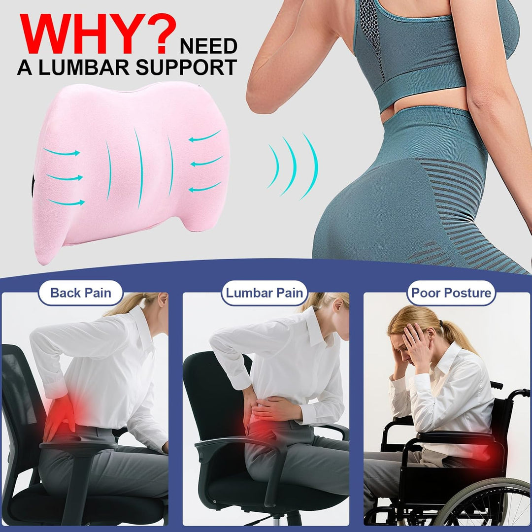 Memory Foam Lumbar Support Pillow Back Cushion Cushion