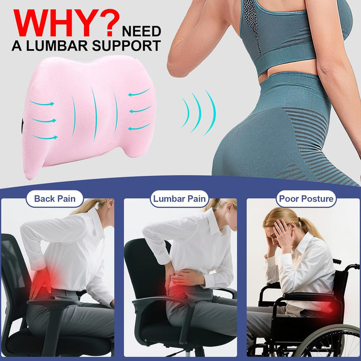 Memory Foam Lumbar Support Pillow Back Cushion Cushion
