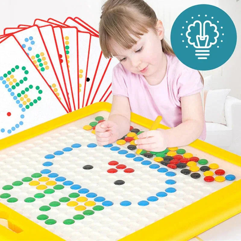 Magnetic Drawing Pad Montessori Dot Board Educational Kids Toy