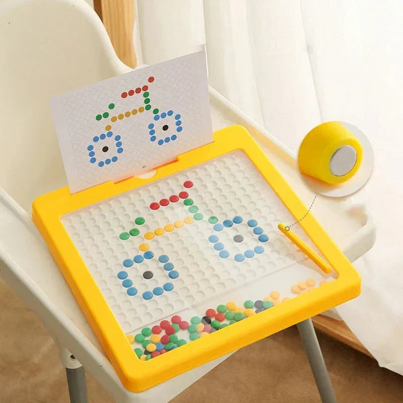 Magnetic Drawing Pad Montessori Dot Board Educational Kids Toy