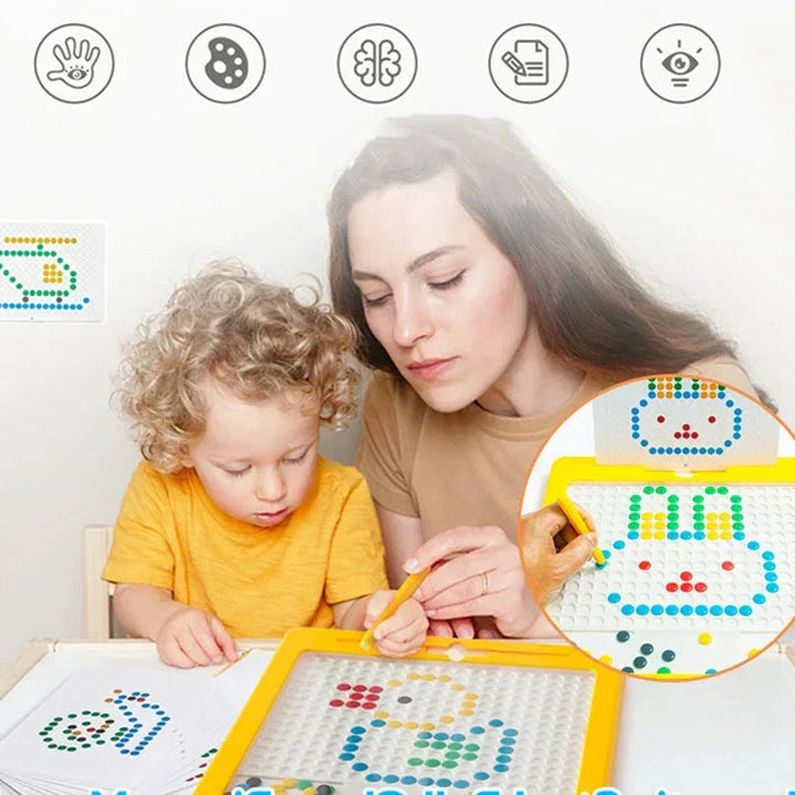 Magnetic Drawing Pad Montessori Dot Board Educational Kids Toy
