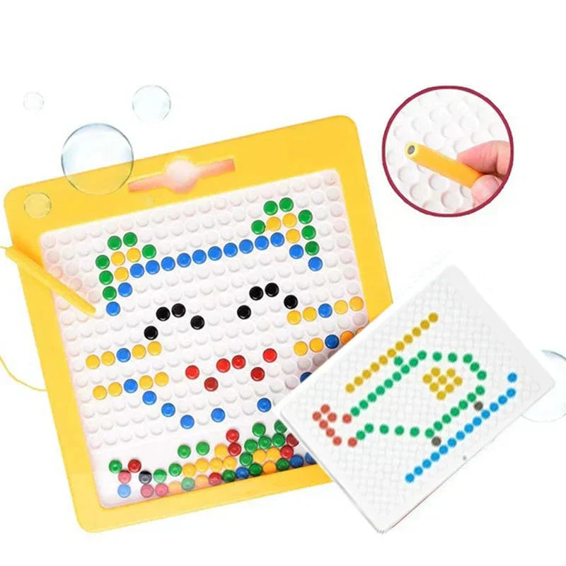Magnetic Drawing Pad Montessori Dot Board Educational Kids Toy